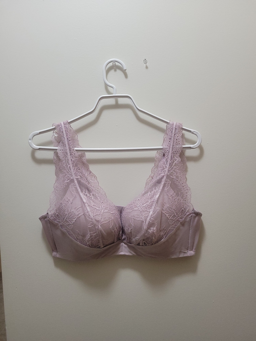 Lace Plunge Bra/Bralette in Dusty Lavender
